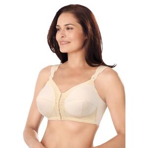 Plus Size Women's Exquisite Form® Fully® Front-Close Classic Support Wireless Bra by Exquisite Form in Beige (Size 48 C)