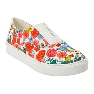 Comfortview Wide Width Women's The Maisy Sneaker by Comfortview in Gardenia Floral (Size 7 1/2 W)