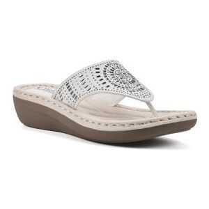 Women's Cienna Sandals by Cliffs in White Fabric (Size 7 M)