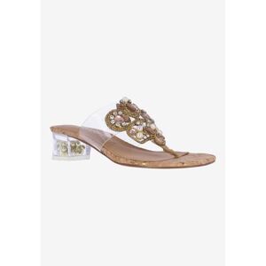 Women's Maribela Sandals by J. Renee in Clear Natural Gold (Size 9 1/2 M)