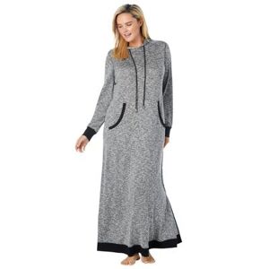 Plus Size Women's Marled Hoodie Sleep Lounger by Dreams & Co. in Heather Charcoal Marled (Size 22/24)