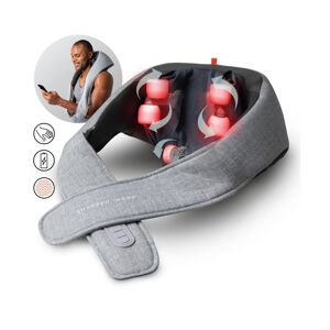 Sharper Image Realtouch Shiatsu Massager, Warming Heat Soothes Sore Muscles, Nodes Feel Like Real Hands, Wireless & Rechargeable - Grey