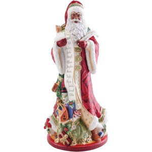 Fitz and Floyd Holiday Home African American Santa Figurine, 18.75-in - Red