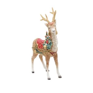 Fitz and Floyd Noel Holiday Grand Deer Figurine, 17.75-in - Red