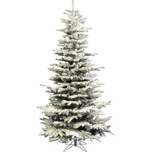 Vickerman 6.5' Flocked Sierra Fir Slim Artificial Christmas Tree Unlit - White