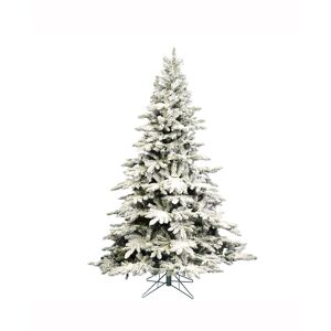 Vickerman 7.5' Flocked Utica Fir Artificial Christmas Tree Unlit - White