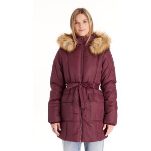 Modern Eternity Maternity Maternity Rachel - 3 in 1 Coat With Belt - Burgundy