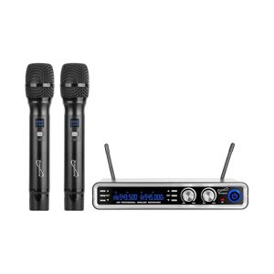 Supersonic Uhf Dual Channel Wireless Microphone System - Black