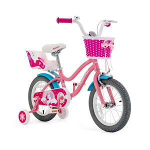 Sugift Kids Bicycle with Training Wheels and Basket for Boys and Girls Age 3-9 Years - Pink
