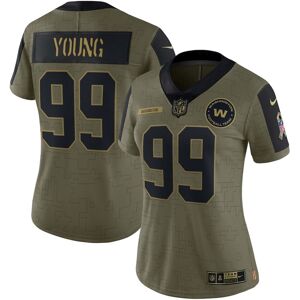 Nike Women's Chase Young Olive Washington Football Team 2021 Salute To Service Limited Player Jersey - Olive