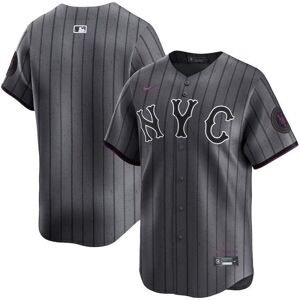 Nike Men's New York Mets 2024 City Connect Limited Jersey - Charcoal/Graphite