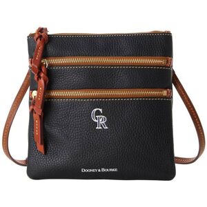 Dooney & Bourke Women's Dooney & Bourke Colorado Rockies Pebble Triple-Zip Core Crossbody Purse - Black