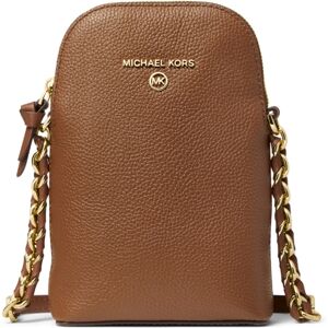 Michael Kors Michael Michael Kors Jet Set Charm North South Chain Leather Phone Crossbody - Luggage/Gold