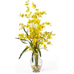 Nearly Natural Dancing Lady Liquid Illusion Silk Flower Arrangement - Yellow