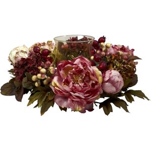 Nearly Natural Peony Hydrangea Candelabrum - Autumn