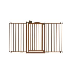 Richell Tall One-Touch Gate Ii Wide - Brown