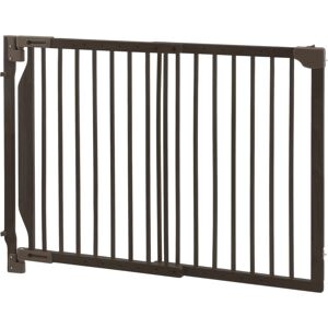 Richell Expandable Walk-Thru Pet Gate - Dark Brown