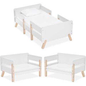 Dream On Me Osko Convertible Toddler Bed made with Sustainable New Zealand Pinewood - White