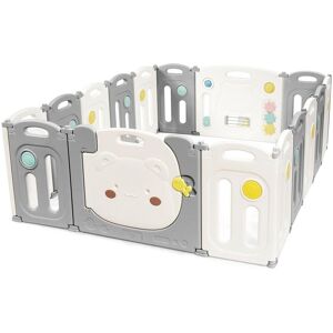 Slickblue 16-Panel Kids Activity Center - Beige, Grey