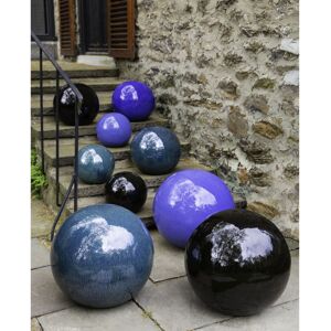 Campania International Glazed Sphere Statuary - Dark Brown