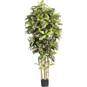 Nearly Natural 6' Croton Faux Silk Tree - Green