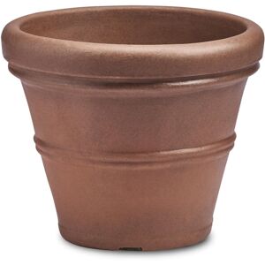 Crescent Garden Brunello Classic Rolled-Rim Plant Pot, 27in Rust - Brown