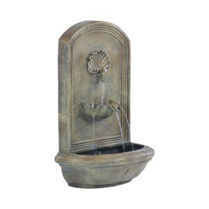 Sunnydaze Decor Seaside Polystone Outdoor Wall Fountain - 27 in - Florentine - Light Brown