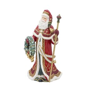 Fitz and Floyd Noel Holiday Grand Santa Figurine, 19.25-in - Red