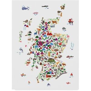 Trademark Global Michael Tompsett Animal Map of Scotland For Children and Kids Canvas Art - 20