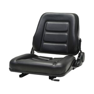 vidaXL Forklift & Tractor Seat with Adjustable Backrest Black - Black
