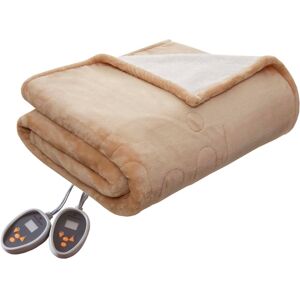 Woolrich Electric Reversible Plush to Berber Blanket, King - Tan