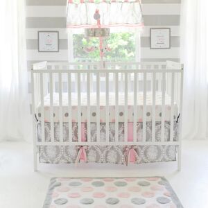 My Baby Sam Olivia Rose 3pc Crib Bedding Set - Gray