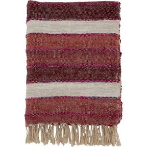 Saro Lifestyle Striped Design Throw Blanket - Red