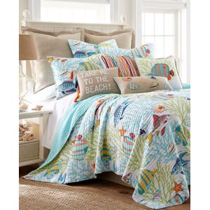 Levtex Beach Walk Coral Reef Fish 3-Pc. Quilt Set, King - Teal