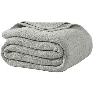 Citizen Sunday Citizen Snug Ribbed Blanket, Full/Queen - Cloud Gray