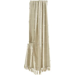 Lush Decor Boho Tufted Cotton Woven Tassel Fringe Throw Blanket - White