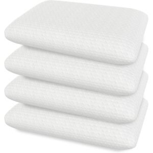 BodiPEDIC Classics Gel Support Conventional 4 Pack Pillows, Standard/Queen - White