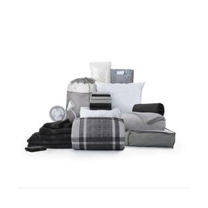 Dormify Premium Dorm Essential Bundle - 24 Piece Twin Xl Set, Comforter, Sheets, & Pillow Comforter Set - Black