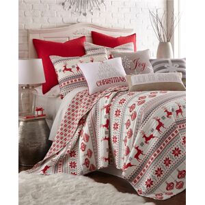 Levtex Silent Night Nordic Stripe 3-Pc. Quilt Set, Full/Queen - Red