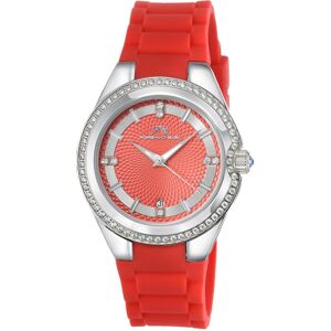 Porsamo Bleu Women's Guilia Stainless Steel and Silicone Strap Watch 1122AGUS - Red