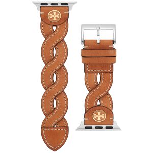Tory Burch Women's Luggage Braided Leather Band for Apple Watch 38mm/40mm - Brown