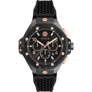 Philipp Plein Men's Chronograph Black Silicone Strap Watch 46mm - Black