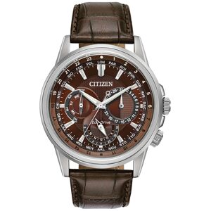 Citizen Eco-Drive Men's Calendrier Brown Leather Strap Watch 44mm - Brown