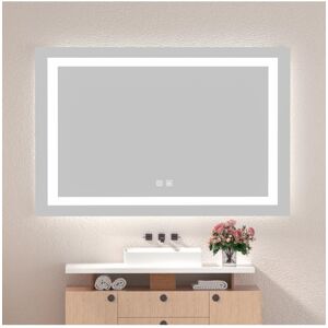 Simplie Fun Bathroom Vanity Led Lighted Mirror-36x48in - Natural