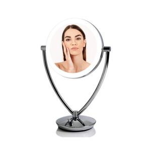 Ovente Lighted Tabletop Makeup Mirror - Chrome
