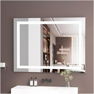 Simplie Fun Bathroom Vanity Led Lighted Mirror-32x40in - Natural