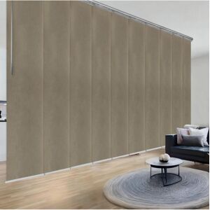 Rod Desyne Corn silk 10-Panel Double Rail Panel Track Extendable Blind 120