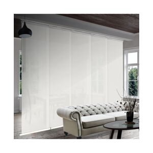 Rod Desyne Pewter Mesh Blind 5-Panel Single Rail Panel Track Extendable 58