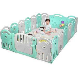 Costway 18-Panel Baby Playpen Kids Activity Center Playard -Panel Baby Plaype