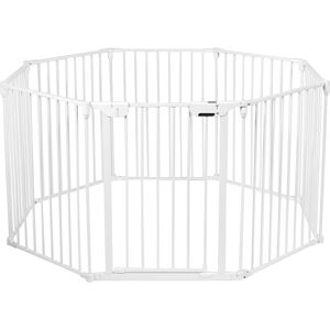 Costway 8 Panel Baby Safe Metal Gate Play Yard Barrier Pet Fence - Panel Baby Safe Me